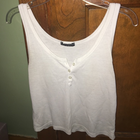 Brandy Melville Tops - Brandy Melville White Tank Crop